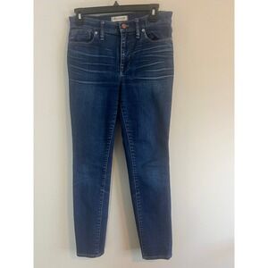 Madewell High Riser Skinny Jeans Dark Wash Denim‎ Size 27